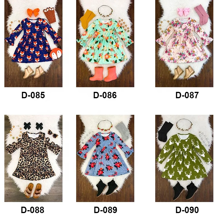 2020 children latest fashion Milk Silk 8 years girls dress Cotton kids clothes Pretty Girls Dancing Animal Designs ruffle Dress