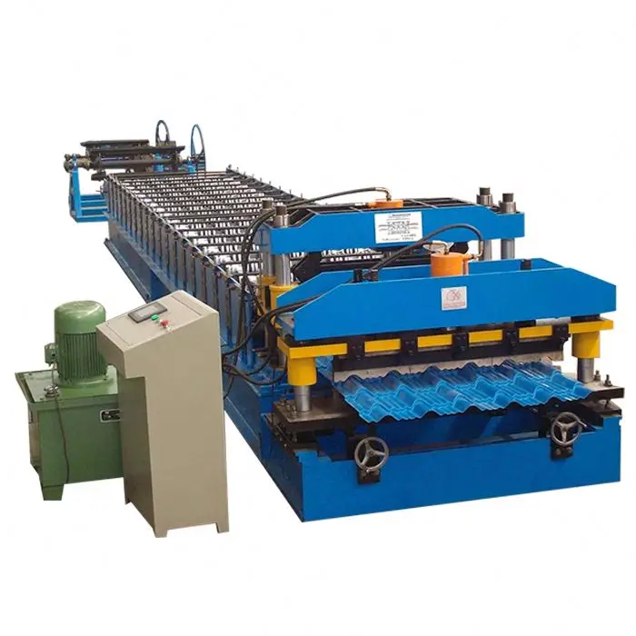 
Galvanized Glaze Steel Tile Roof Sheet Roll Forming Machine 