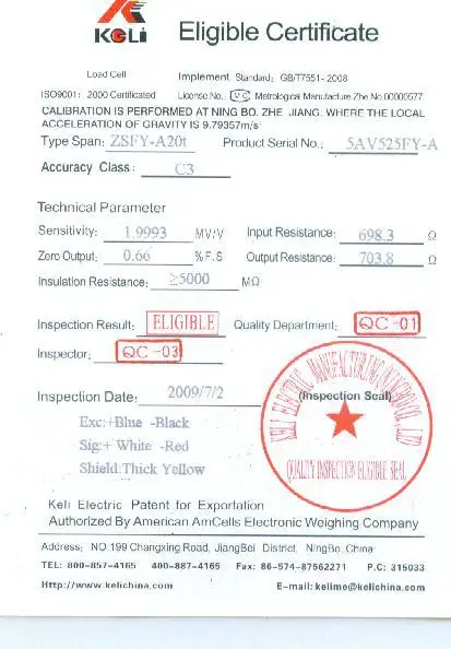 KELI ZSFY-A-30t truck scale load cell compression