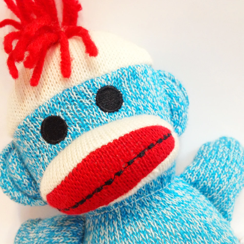 Fashion best make toys, wool plush monkey with big red mouth on selling