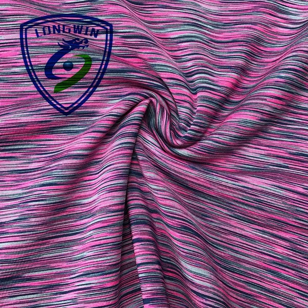 
EASY-CLEAN Knit sportswear yoga clothing space dyed polyester spandex 3M wicking dry fit jersey fabric 