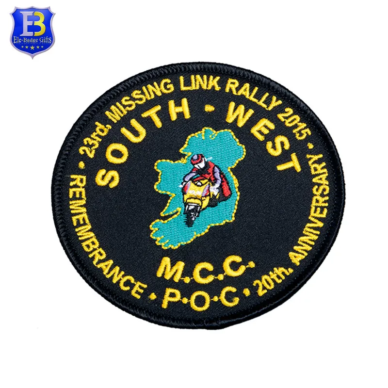 Hot sale china manufacturer directly make iron on skull heads embroidery patch for garment