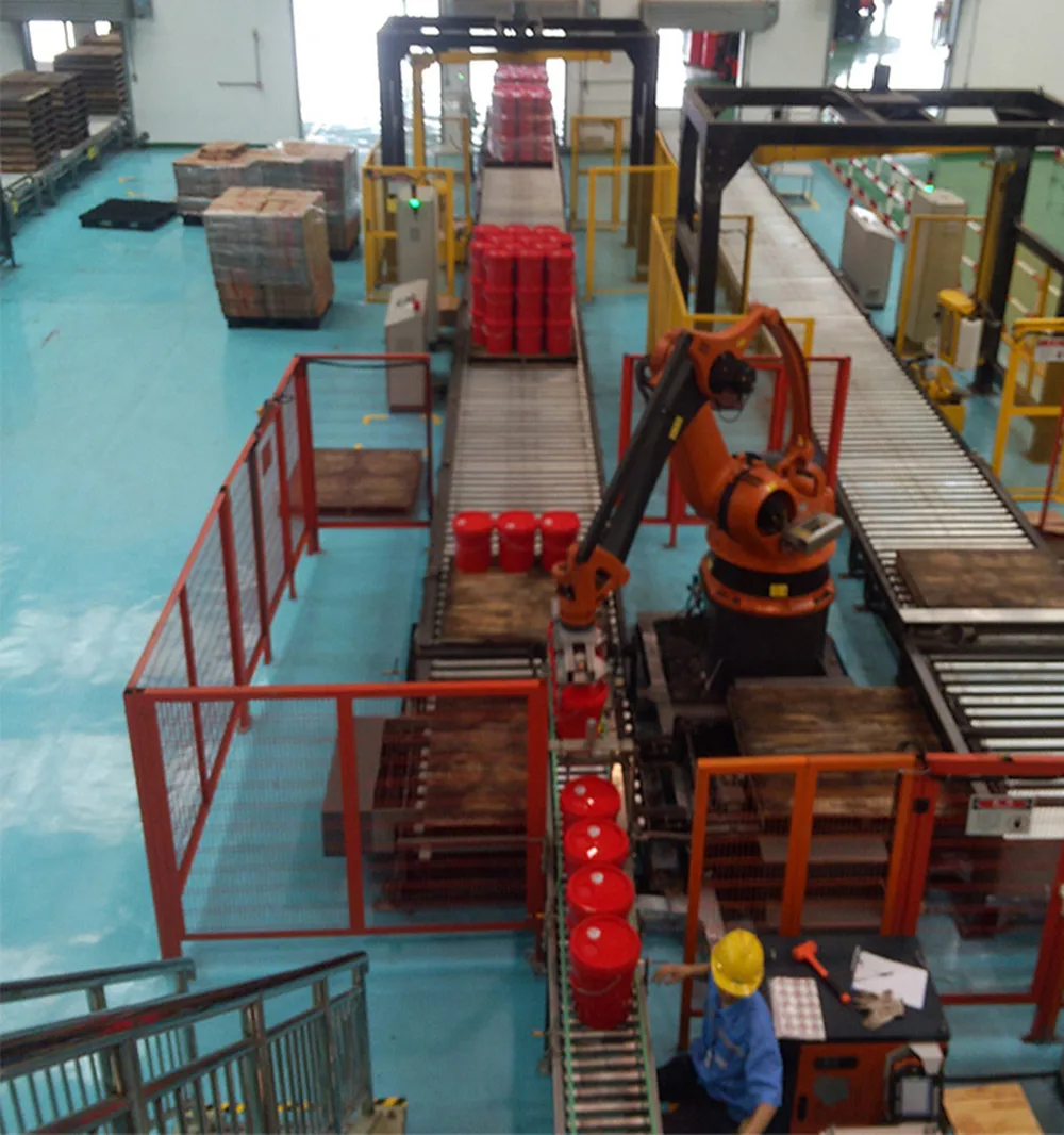 Automatic bake roller pallet conveyor
