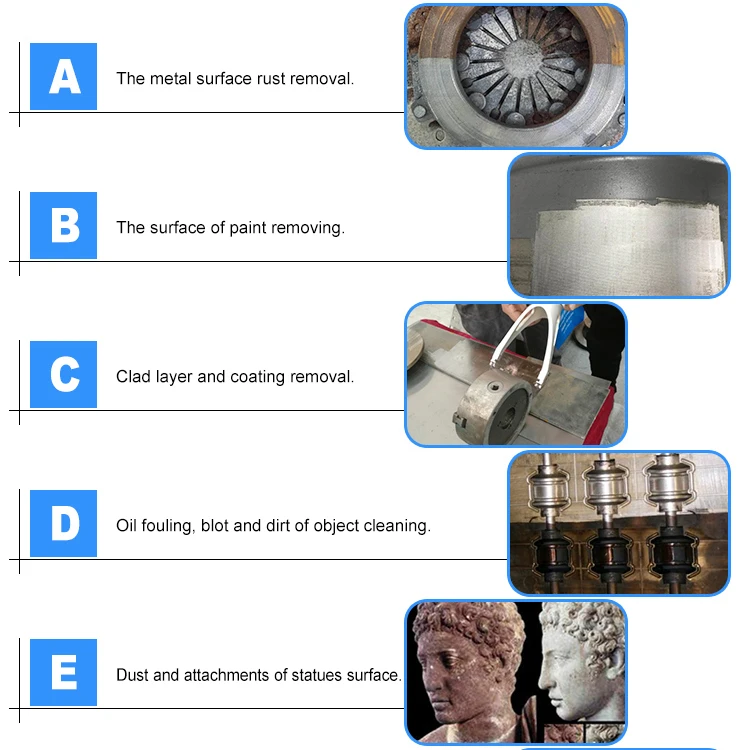 Laser rust cleaning equipment for metal surface 50w 70w 100w 200w 350w