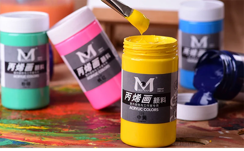 Popular 300ml 10 oz quality acrylic paint for artist painting