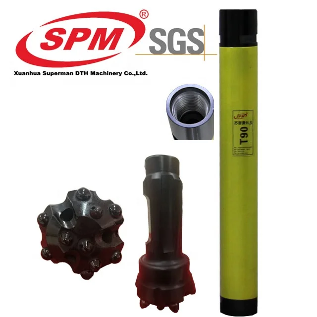 
SPM cir 90 / 90mm / 3inch dth hammer / Low Air Pressure Pneumatic DTH Hammer and button rock drill bits 