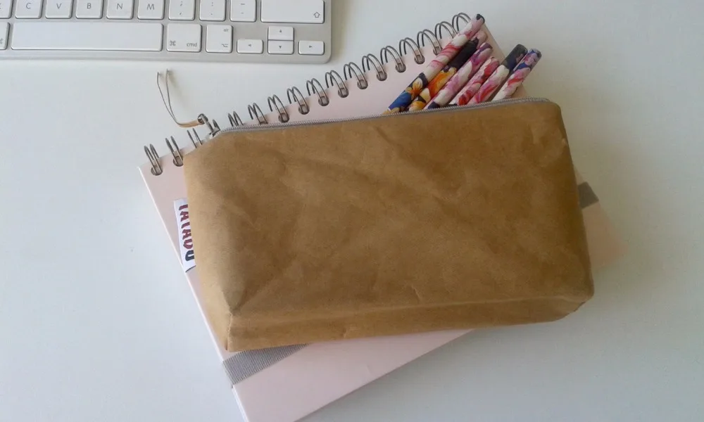 Zipper closure Washable Cellulose fiber toiletry bag