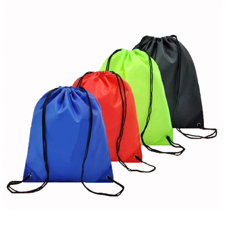 Custom Promotion Cheap waterproof nylon drawstring backpack for hiking