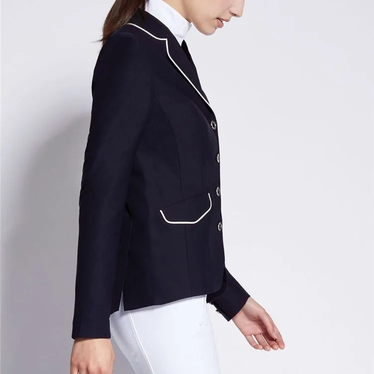 88% Nylon 12% Spandex hidden zipper equestrian jacket show jacket