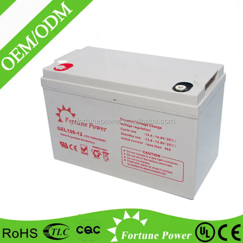 
hot producing most popular solar panel 12v 100AH gel agm vrla battery 