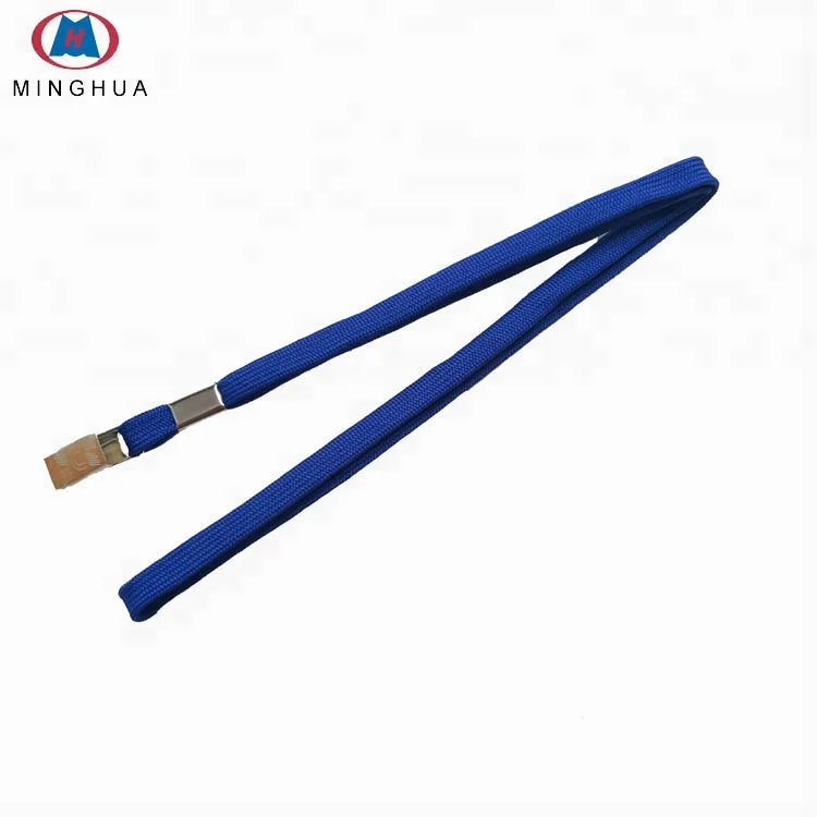 Colorful width 10mm polyester lanyard card holder with metal clip