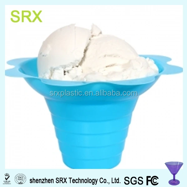 custom oem Aqua Blue orange pink clear Snow Cone Flower Cups in factory price