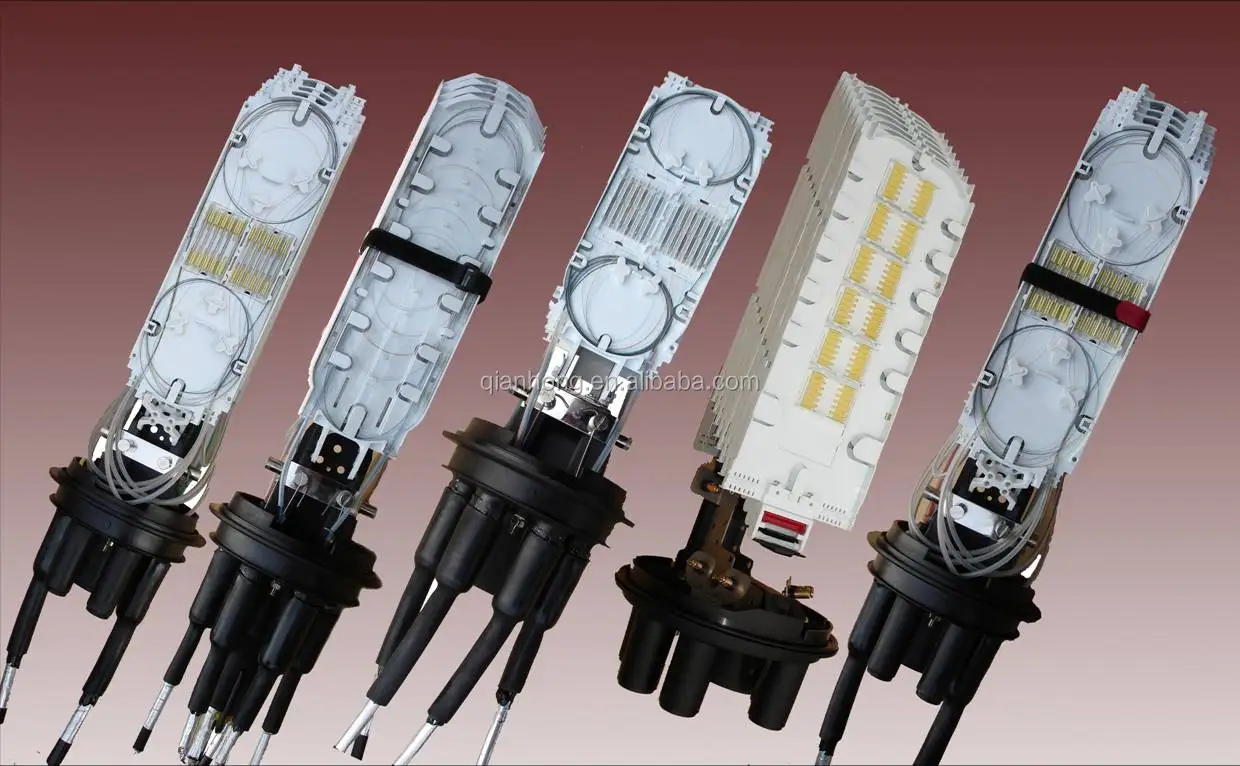 Fiber Cable Joint Connector Total 5 to 7 Holes Suitable for Both Single Fiber and Ribbon GJS03 Series 24 to 576 Fiber Dome FOSC