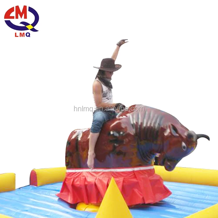 2017 top sales amusement park electric inflatable games red mechanical bull rides for sale