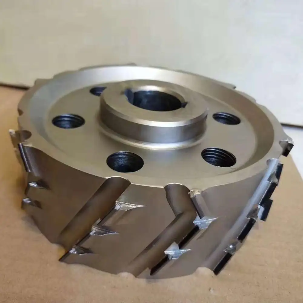 Diamond woodworking  pre milling spiral cutter head  for edge banding machine