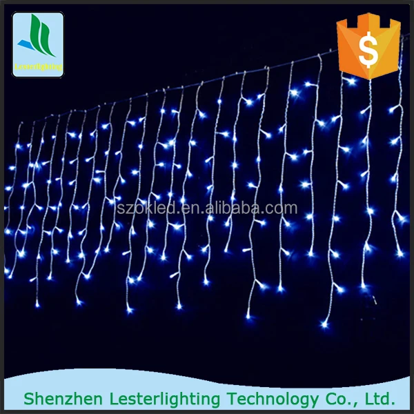 Connectable led color changing curtain string light icicle wall stage/led Christmas light for Wedding home garden party