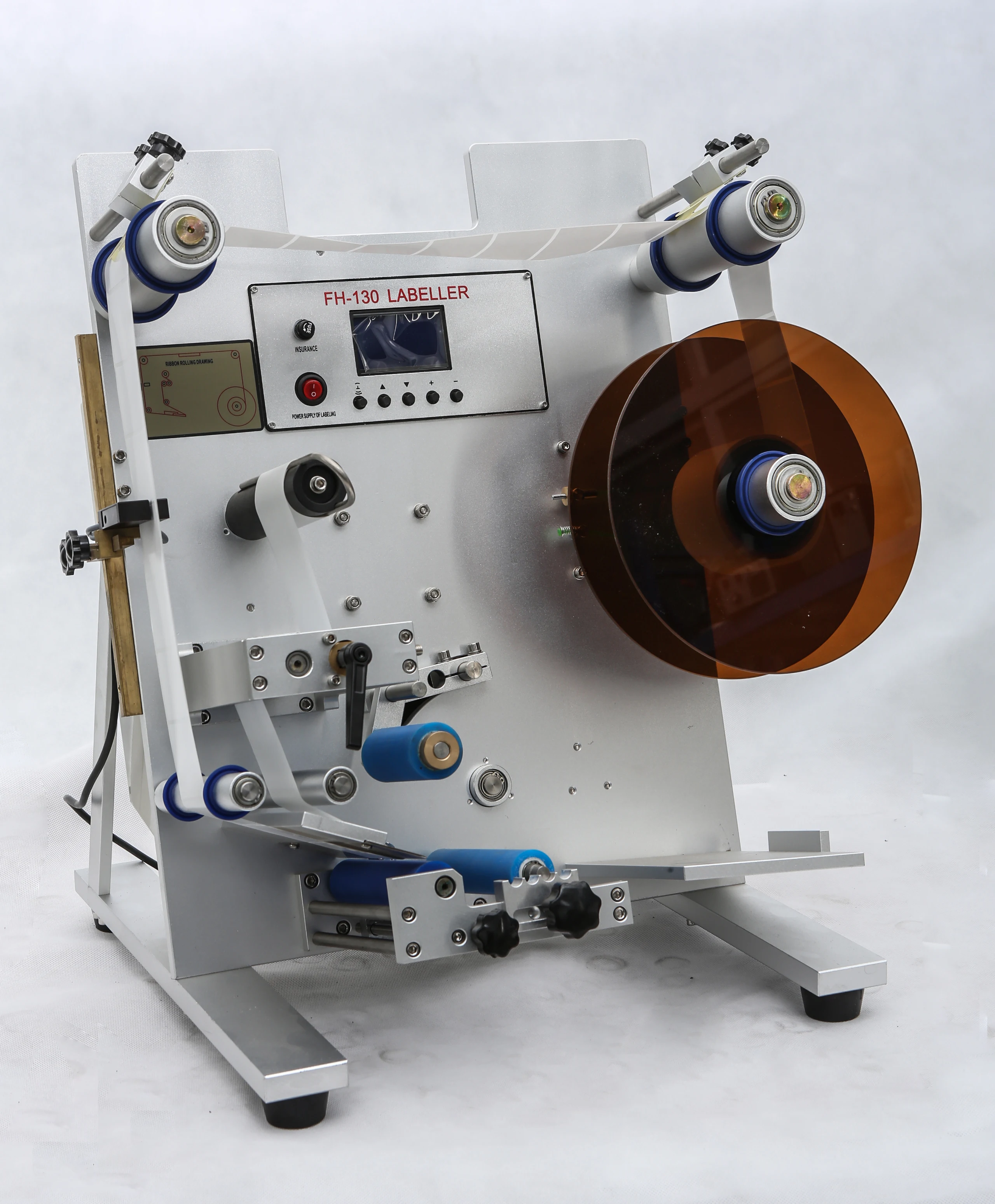 
FH-130 Round Bottle Self Adhesive Semi Automatic Labeling Machine For Front And Back Labeling 