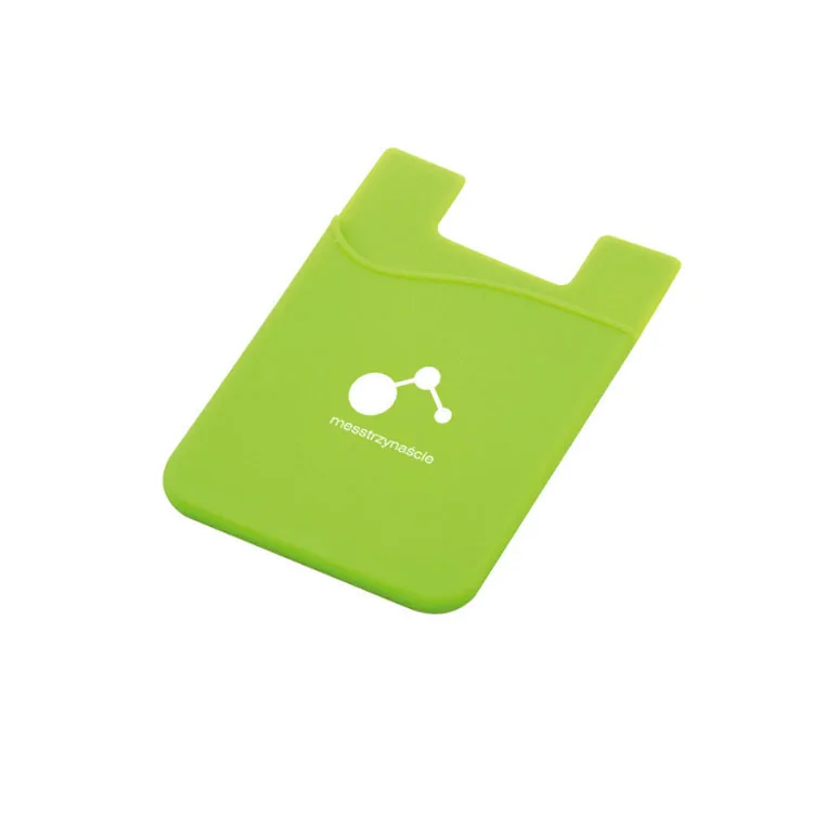 Black Mobile Phone Back Cover 3M Adhesive Sticker Silicone Phone Credit Card Holder for iPhone