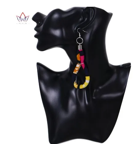 2019 новые стильные разноцветные этнические серьги Анкара, серьги с Африканским принтом Утренней славы из ткани, ювелирные изделия, серьги для женщин WYB346