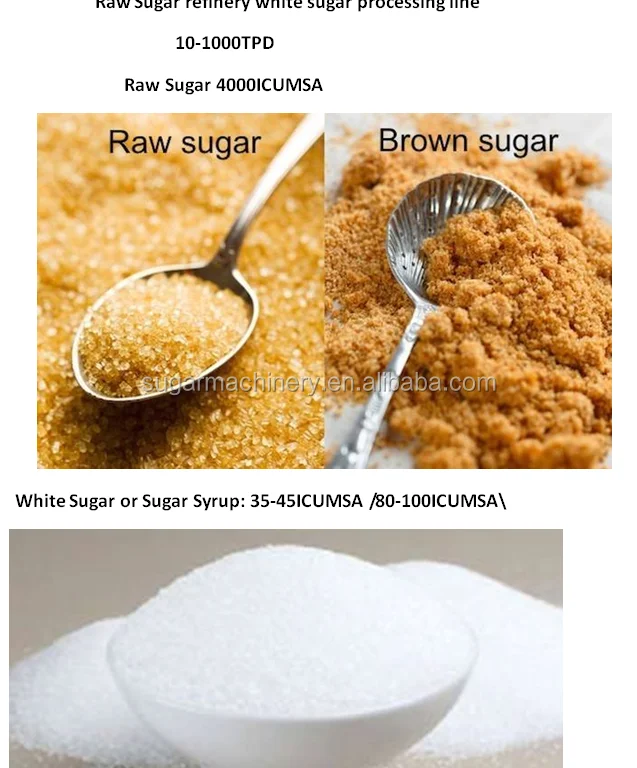 
low consumption raw sugar refinery processing equipment with low strike time 