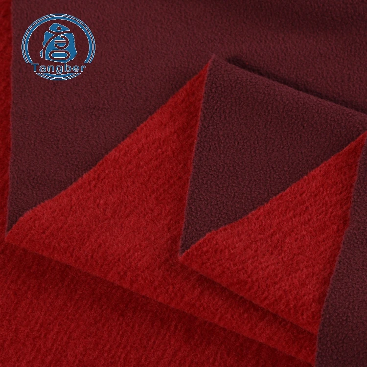 Knitted Cationic Polyester Fleece Bonded Anti Pilling Polar Fleece Fabric