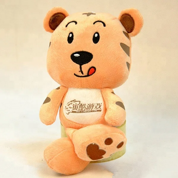 Kids Cartoon Smile Tiger Plush Toy With Embroider LOGO Personalized Custom New Cute Stuffed Animal Plush Baby Soft Tiger Toy