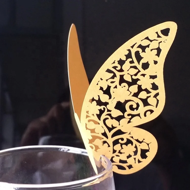 Butterfly Laser Cut Table Place Cards Table Name Card Paper Party Supplies Decoration