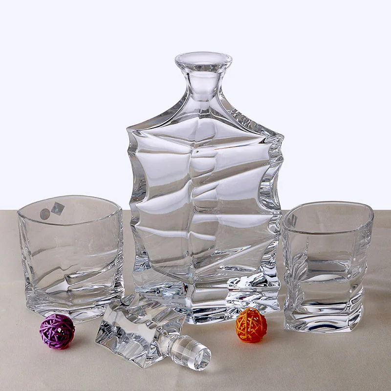 7pc bohemia jihlava crystal glassware for wine whiskey