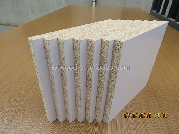 melamine paper coated particle board /laminated particle board/18mm white color chipboard