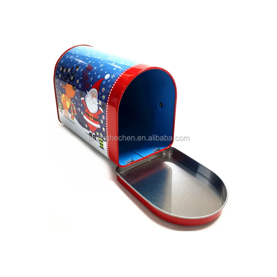 Mailbox letter box shape gift card tin box