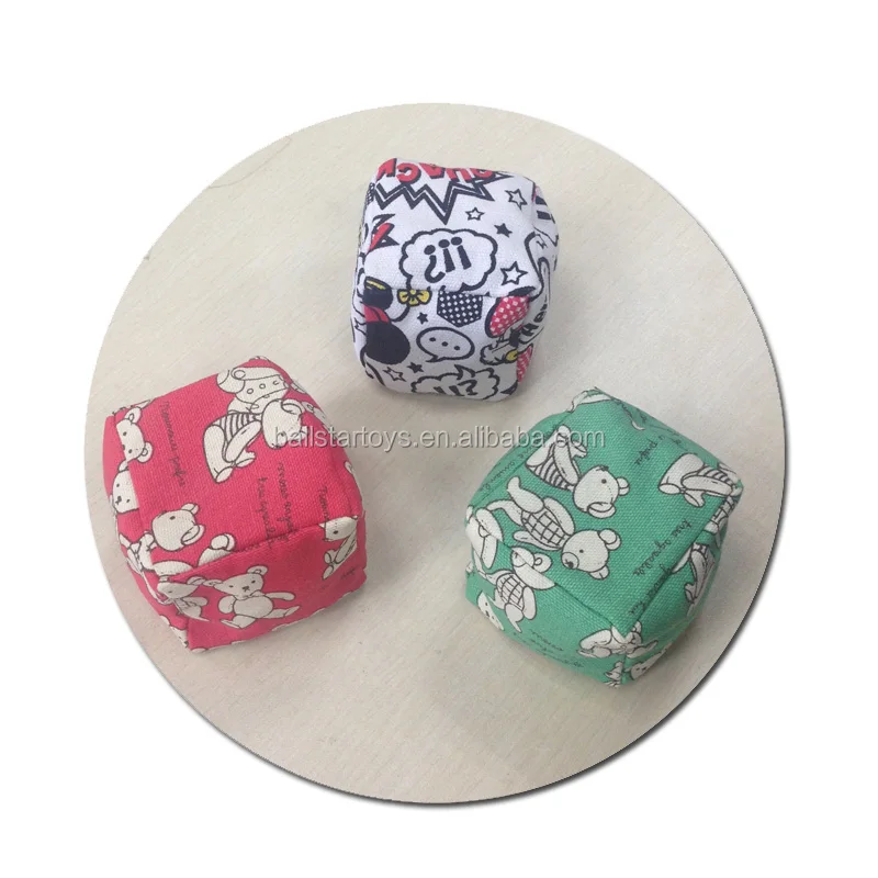 wholesale cloth stuffed sandbags footbag bean bag hacky  Kick Ball sack toy for children