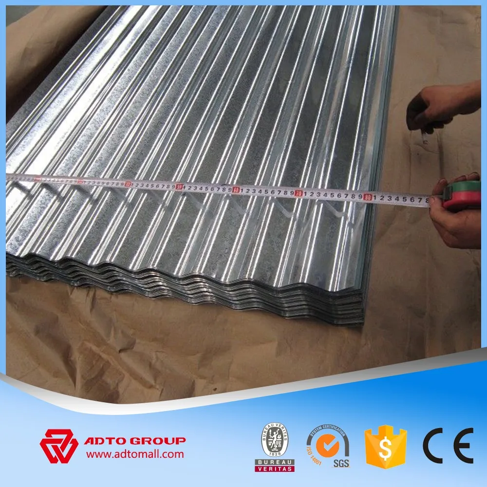 Galvanized corrugated steel sheets for roofing