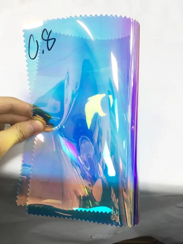 PVC Iridescent Dichroic Book Cover Material Soft Glitter Film