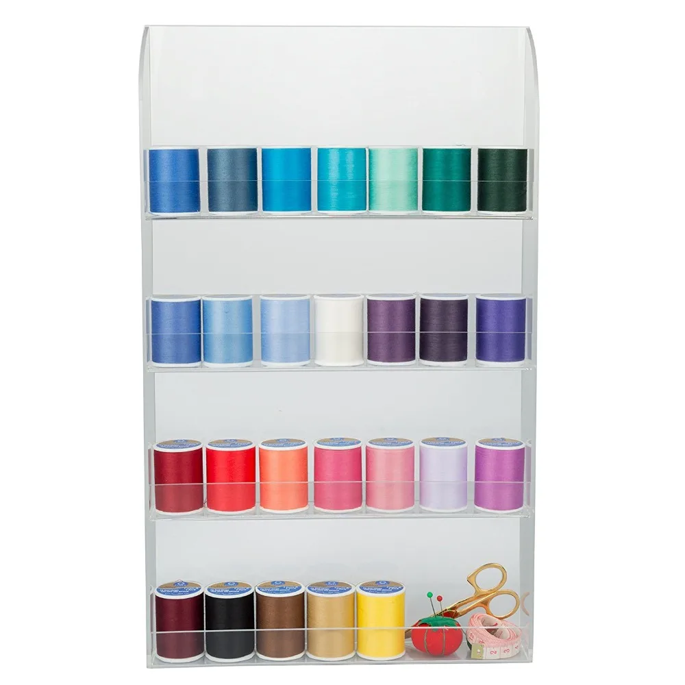 Factory Direct Sell Premium Quality Makeup Acrylic Wall Mounted Storage Organizer Display Stand Nail Polish Shelf Rack