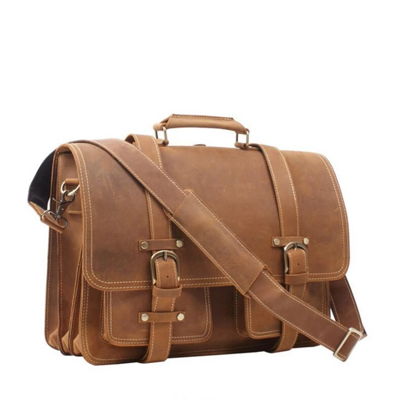 Dreamtop DTG013 надежный стиль двойного назначения светло-коричневый рюкзак из натуральной кожи через плечо