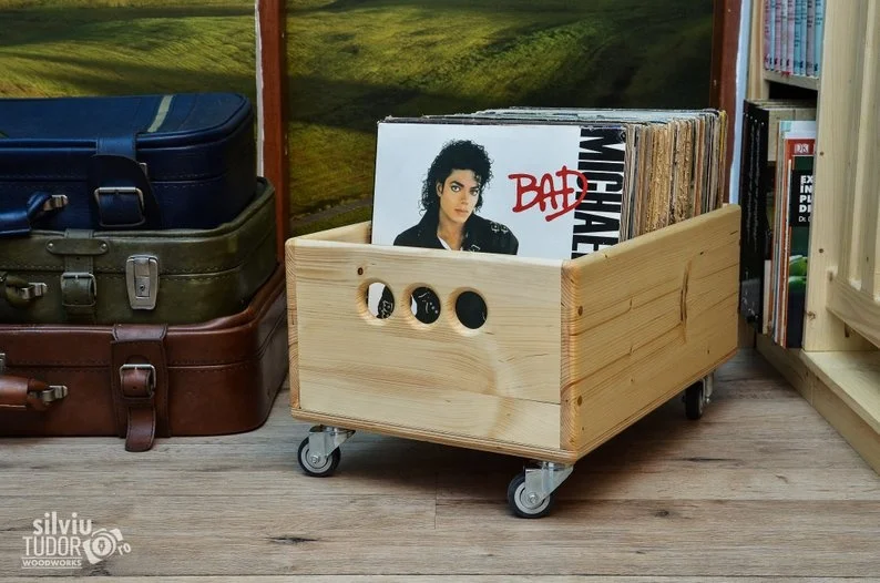 
YG Craft Decorative Vinyl Record Crate / Wooden Storage Crate for LP record 