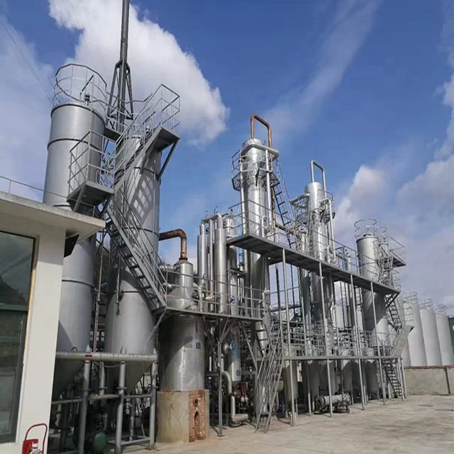 Red diesel oil decolorizing and refining by using distillation plant