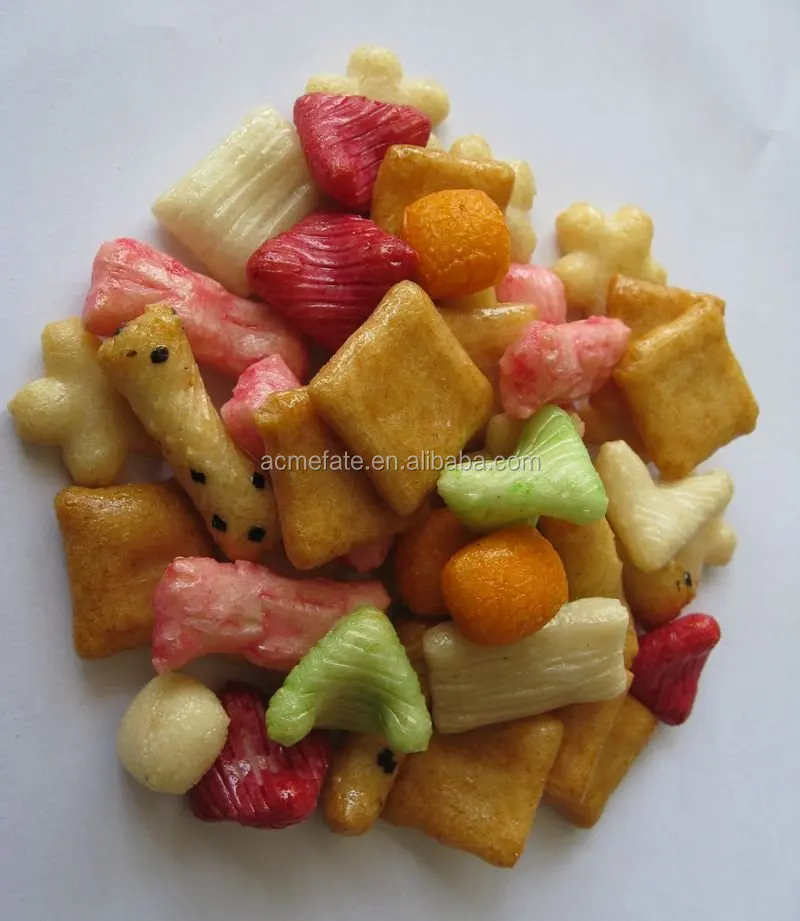 High Quantity Thai Flavored Mixed Colourful Rice Crackers