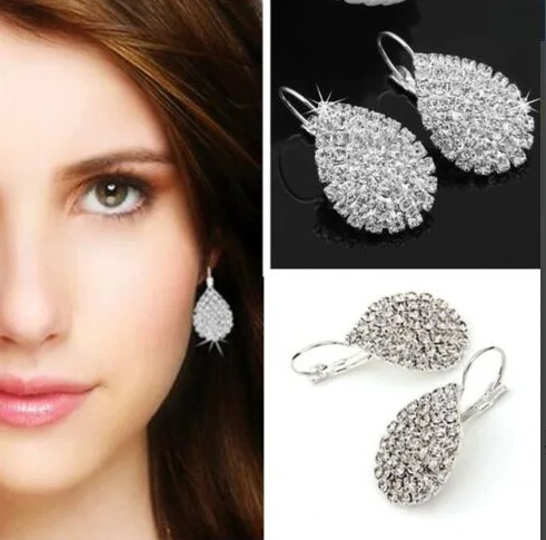 
Mingyuan Wind Claw Chain Nail Earrings Water Drop Insert Drill Fashion Ear Bridal Teardrop Earring Elite Earrings 
