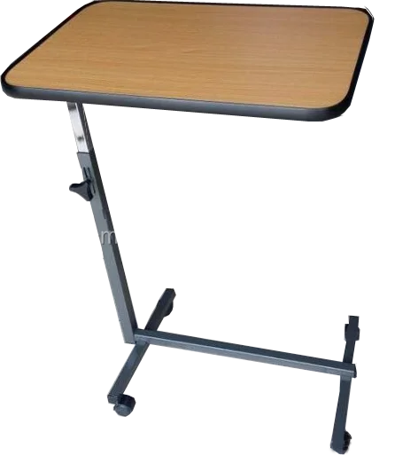 Simple mobile lift hospital overbed table computer table