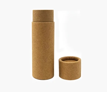 
0.5 oz Biodegradable White Kraft Cardboard Deodorant Push Up Paper Tube Packaging For Lip Balm 
