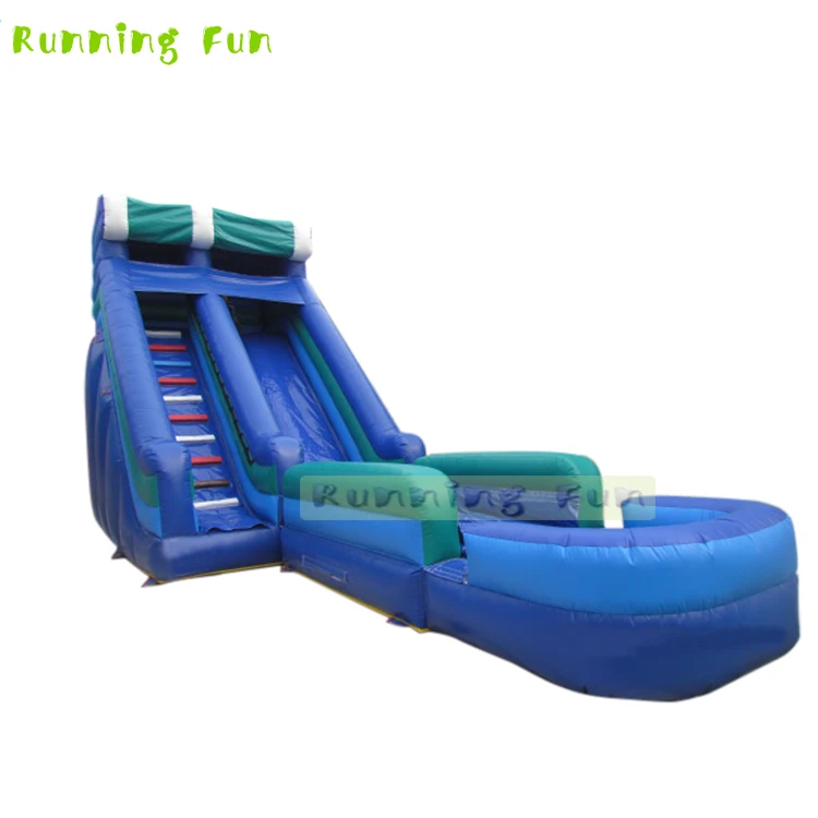 Party Rental Blow Up Water Slide With Pool Big Inflatable Backyard Water Slide Inflatable Chute With Ball Pit Pool