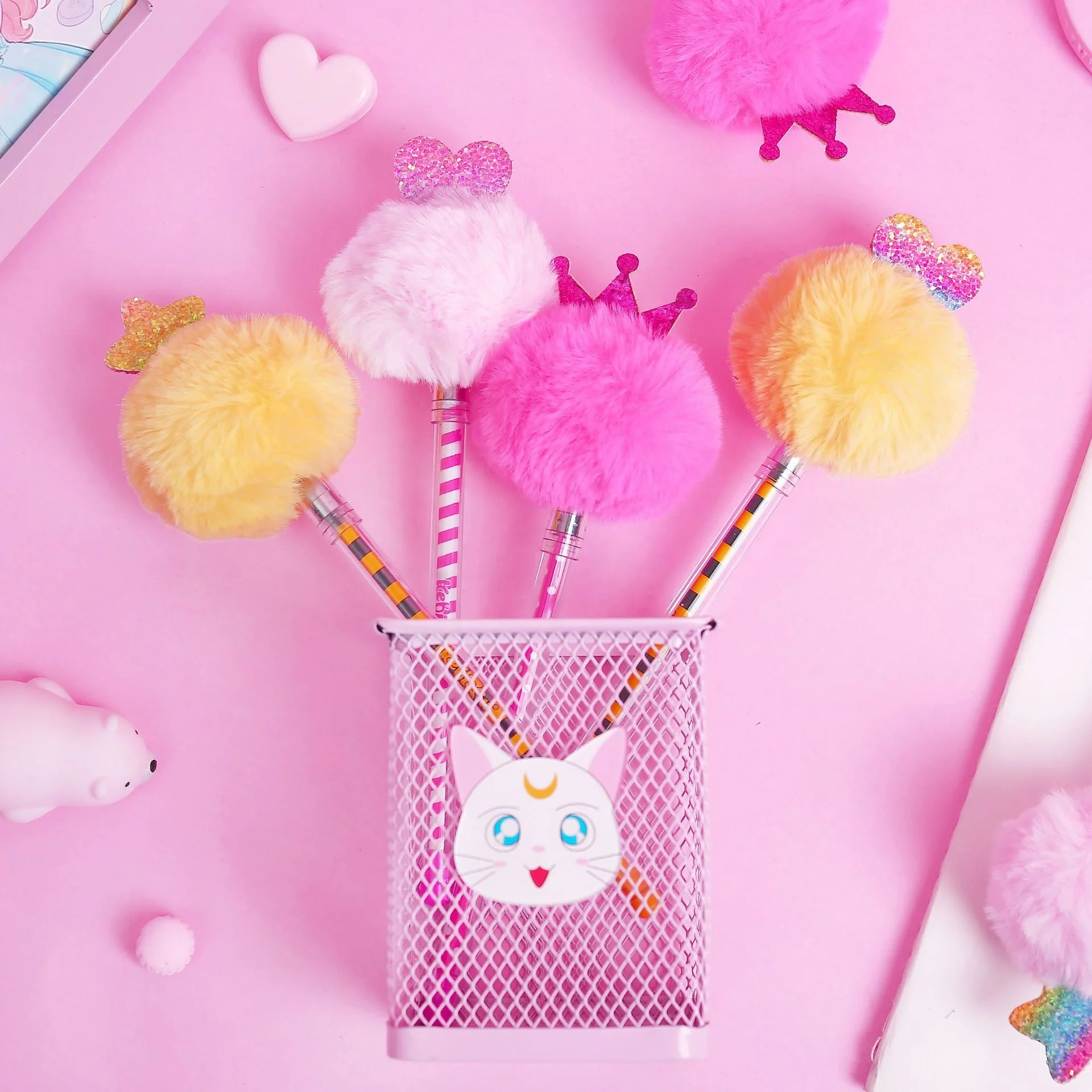 
Customer Gift Creative Decoration Students stationery Plush Top Ballpoint Pen 
