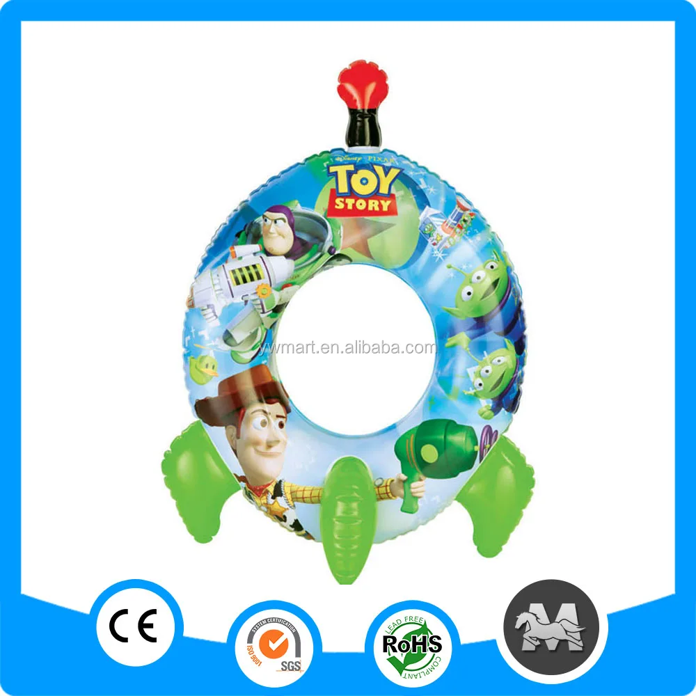Promotional wholesale Customized cartoon printing Inflatable swimming ring for kids