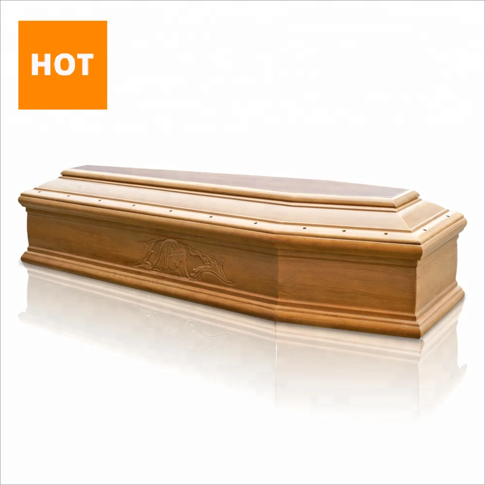 JD-C03 European cheap wooden coffin funeral for sale