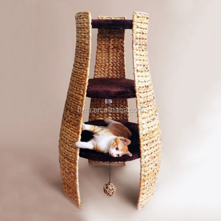 
Hot Selling Cat Tunnel Cat Tree With Plush And Sisal Material 
