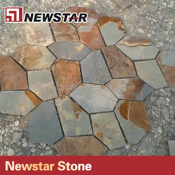 Newstar irregular shaped paver patio slate tiles pattern outdoor tile