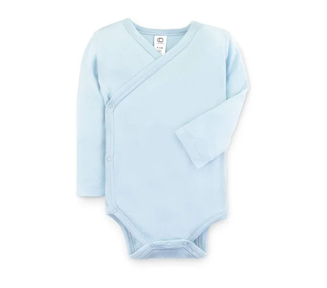 
whosale button long sleeve organic cotton new born clothes baby bodysuit rompers 