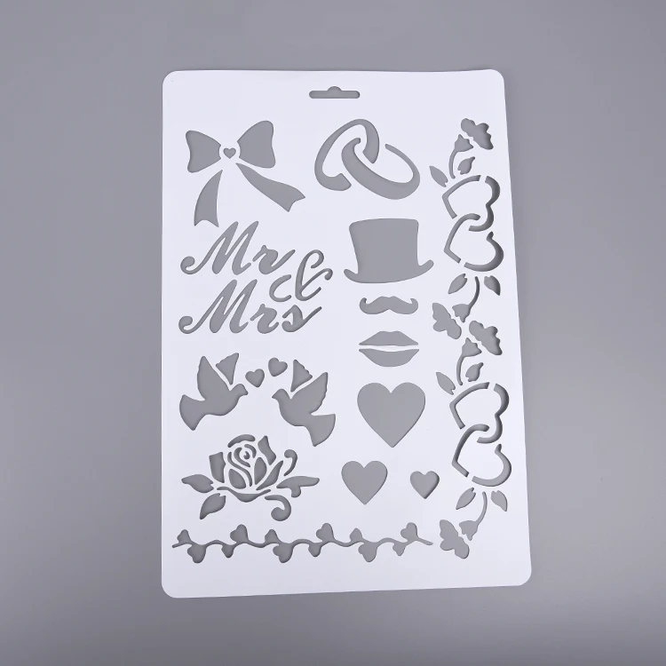 Customized Plastic Multi- shaped White Color Drawing Stencil For Children