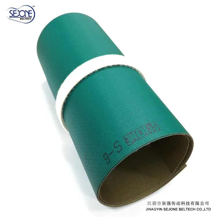 0.6MM green/brown yarn processing belt anti oil conveyor belt power transmission belt Spindle tape